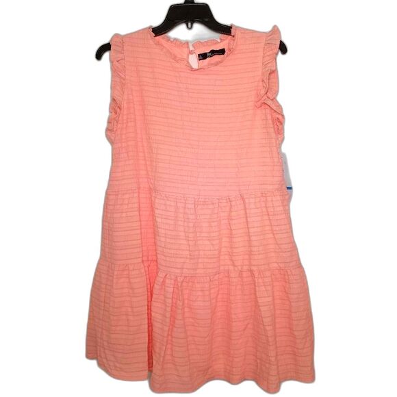 NWT Be By Chetta B Trapeze Swing Dress Peach Pink Coquette Size XL - Picture 1 of 5